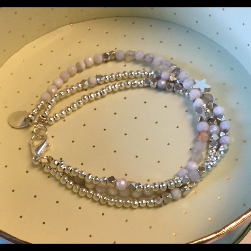 AGATE SILVER PLATED THREE LAYERS